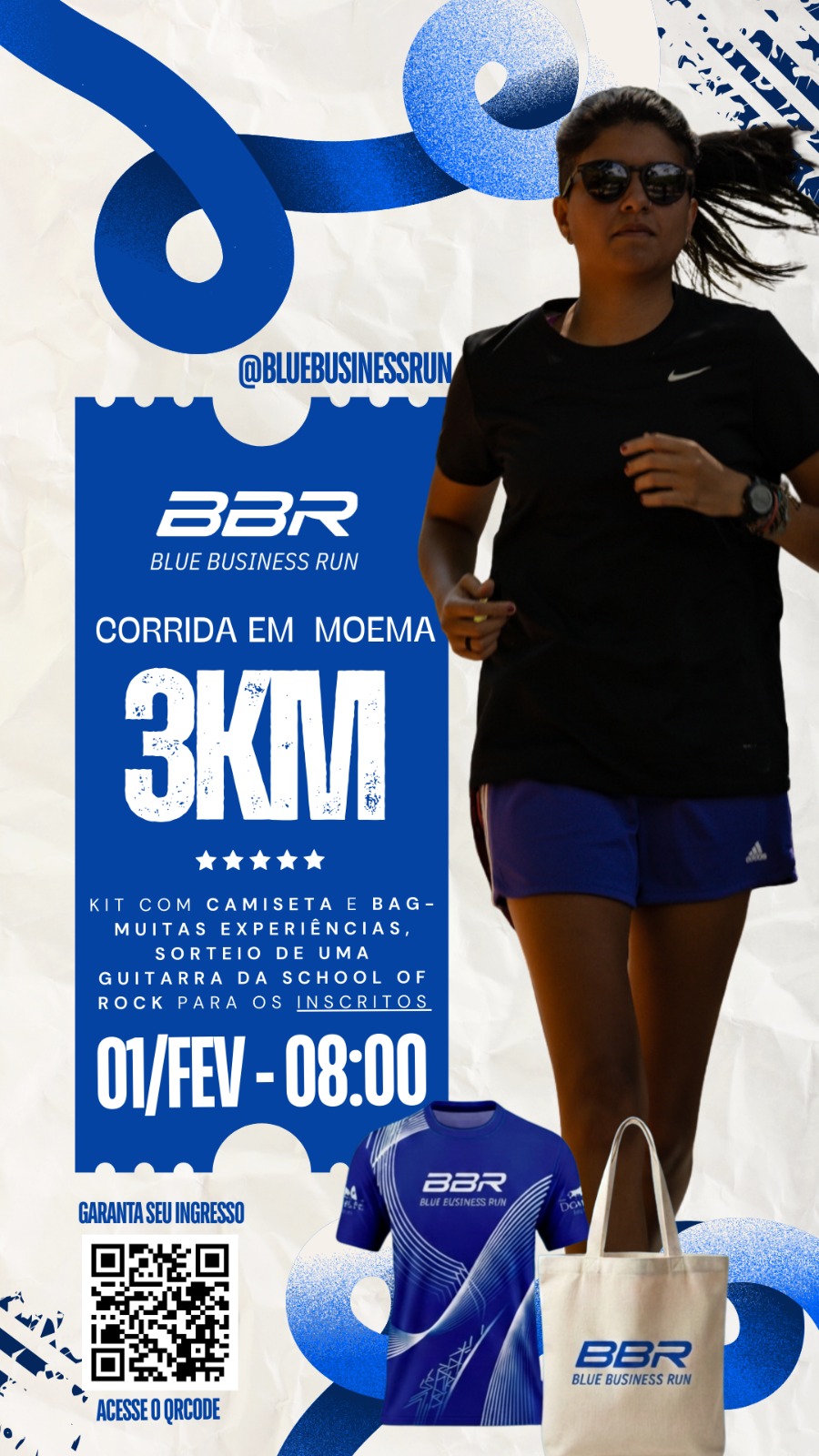 Música ao vivo embala a chegada da Corrida BB RUN em Moema com show da School of Rock